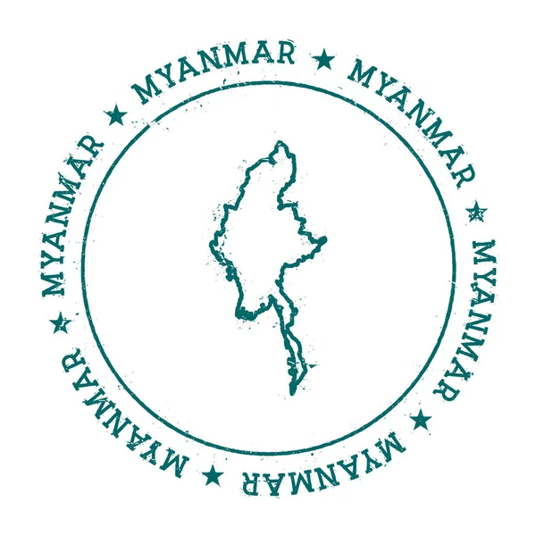 Myanmar mapa vectorial . — Archivo Imágenes Vectoriales