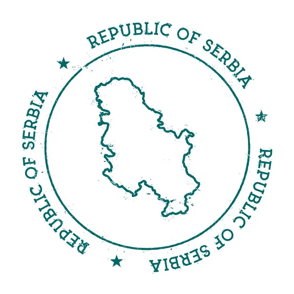 Serbien vektor karta. — Stock vektor