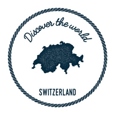 Vintage keşfetmek dünya lastik damgası ile İsviçre:.