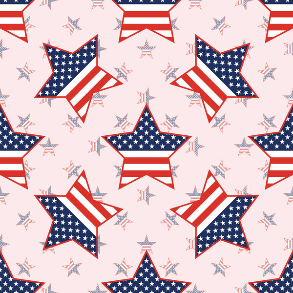 Патриотические звезды США бесшовный узор на фоне национальных звезд
.