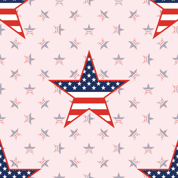 Патриотические звезды США бесшовный шаблон на фоне национальных звезд
.