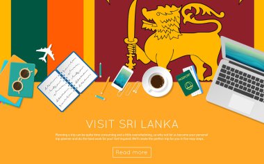 Sri Lanka kavramı web banner veya baskı malzemeleri için ziyaret edin.