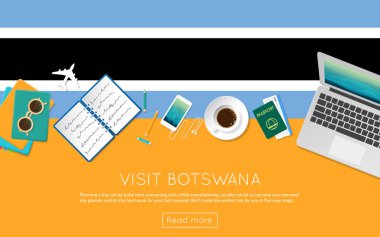Botsvana kavramı web banner veya baskı malzemeleri için ziyaret edin.