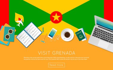 Grenada kavramı web banner veya baskı malzemeleri için ziyaret edin.
