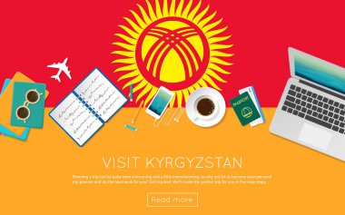 Kırgızistan kavramı web banner veya baskı malzemeleri için ziyaret edin.