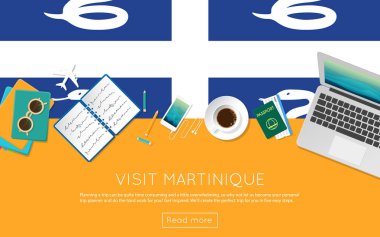 Martinique kavramı web banner veya baskı malzemeleri için ziyaret edin.