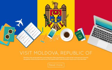 Moldova, kavram Cumhuriyet web afiş için ziyaret edin veya malzeme yazdırma.