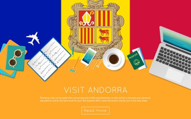 Andorra kavramı web banner veya baskı malzemeleri için ziyaret edin.