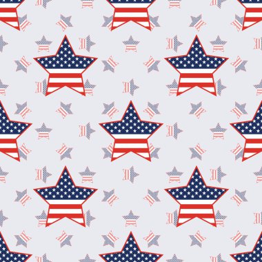 ABD yurtsever Amerikalı yıldız zemin üzerine Dikişsiz desen yıldız.