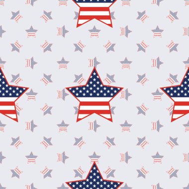 ABD yurtsever Amerikalı yıldız zemin üzerine Dikişsiz desen yıldız.