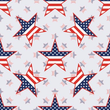 Bize yurtsever Amerikalı yıldız zemin üzerine Dikişsiz desen yıldız.