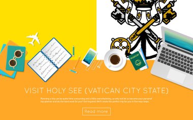 Vatikan % 28vatican şehir devleti % 29 kavramı web afiş için ziyaret edin veya malzeme yazdırma.