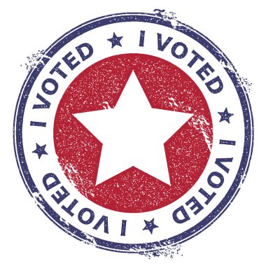Grunge US patriotic stars rubber stamp. clipart