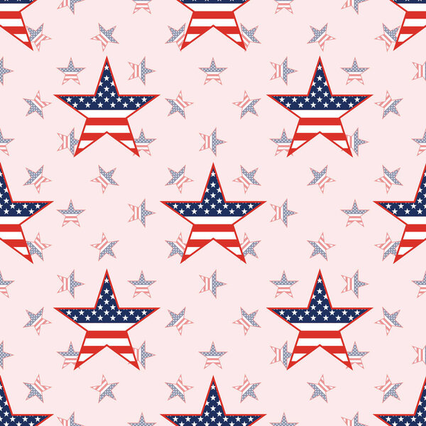 Патриотические звезды США бесшовный шаблон на фоне национальных звезд
.