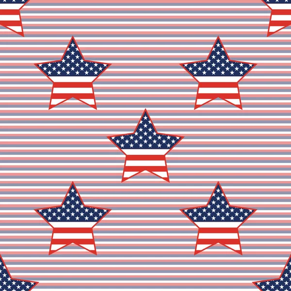 Arka plan ABD vatansever yıldız seamless modeli üzerinde kırmızı ve mavi çapraz çizgili.