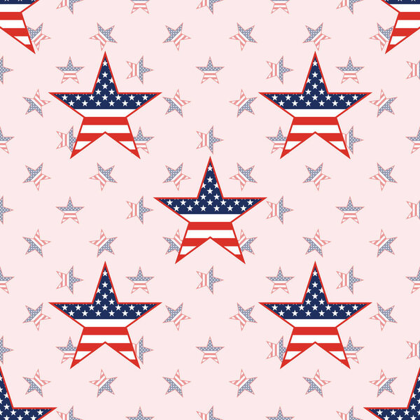 Патриотические звезды США бесшовный шаблон на фоне национальных звезд
.