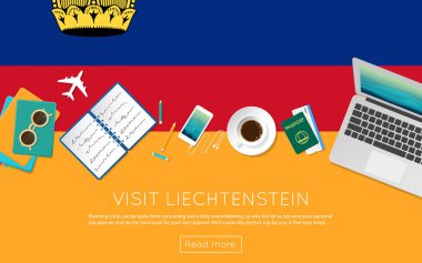Liechtenstein kavramı web banner veya baskı malzemeleri için ziyaret edin.