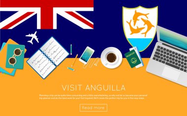 Anguilla kavramı web banner veya baskı malzemeleri için ziyaret edin.