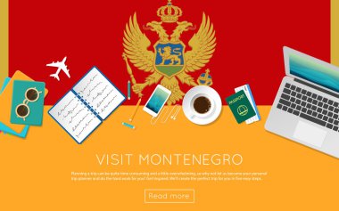 Karadağ kavramı web banner veya baskı malzemeleri için ziyaret edin.