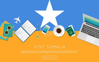 Somali kavramı web banner veya baskı malzemeleri için ziyaret edin.