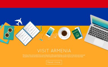 Ermenistan kavramı web banner veya baskı malzemeleri için ziyaret edin.