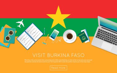 Burkina Faso kavramı web banner veya baskı malzemeleri için ziyaret edin.