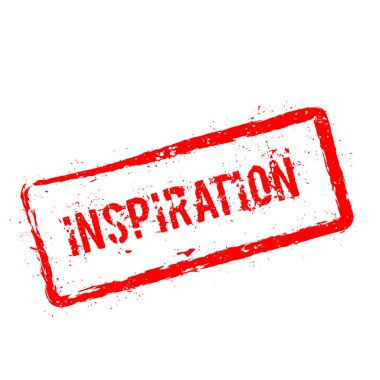 İlham kırmızı damga beyaz arka plan üzerinde izole.