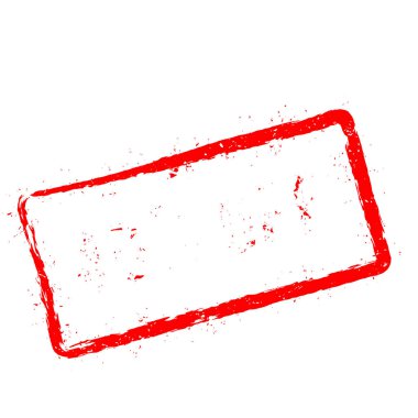 Beyaz arka plan üzerinde izole kırmızı lastik damgası kapalı %40.