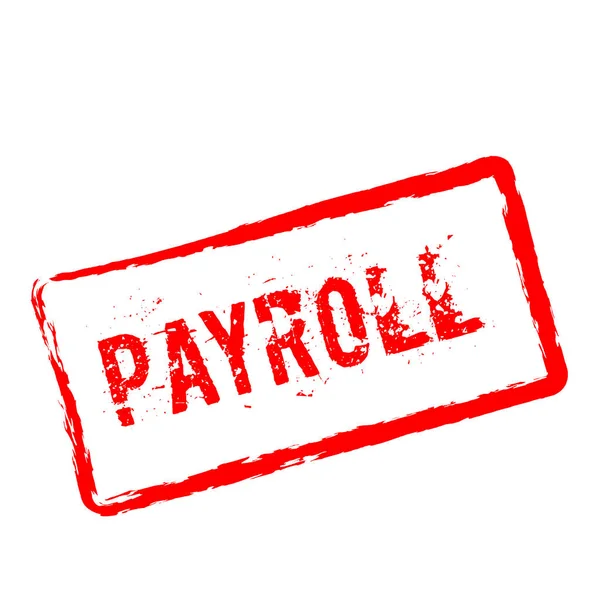 Payroll rode Rubberstempel geïsoleerd op witte achtergrond. — Stockvector