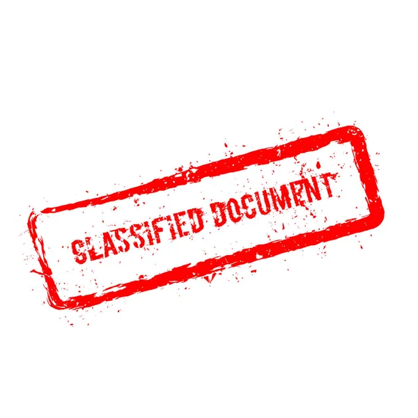 Document classifié tampon caoutchouc rouge isolé sur fond blanc . — Image vectorielle