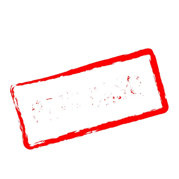 Sello de goma roja en efectivo pagado aislado sobre fondo blanco . — Archivo Imágenes Vectoriales
