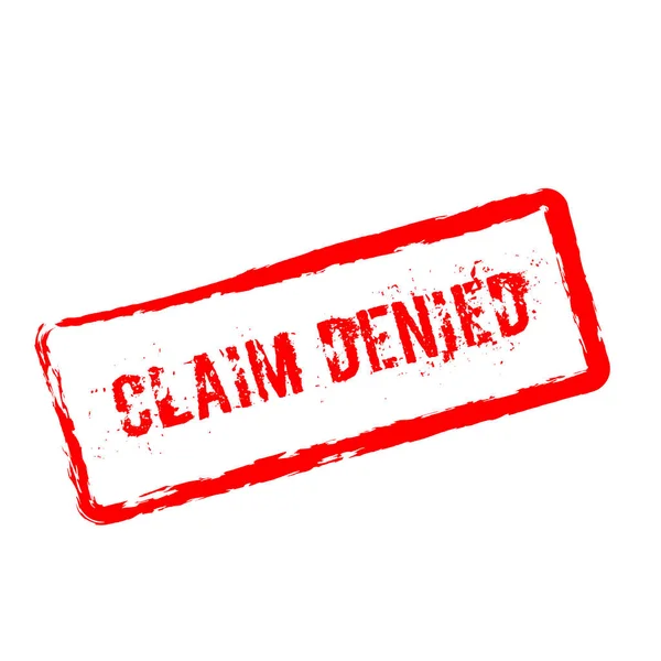 Claim Denied red rubber stamp isolated on white background. — Stock Vector