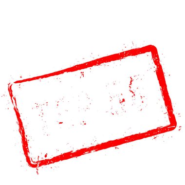 Beyaz arka plan üzerinde izole üst 55 kırmızı lastik damgası.