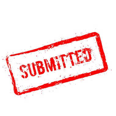 Beyaz arka plan üzerinde izole gönderilen kırmızı lastik damgası.