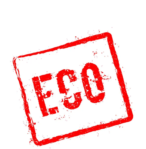 Eco rood Rubberstempel geïsoleerd op witte achtergrond — Stockvector