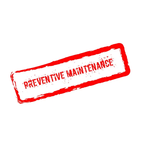Preventive maintenance red rubber stamp isolated on white background — Stock Vector