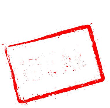 Beyaz arka plan üzerinde izole ideal kırmızı lastik damgası