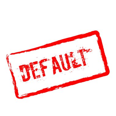 Varsayılan kırmızı damga beyaz arka plan üzerinde izole