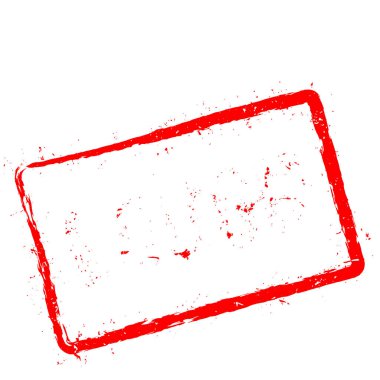 Lough kırmızı damga beyaz arka plan üzerinde izole