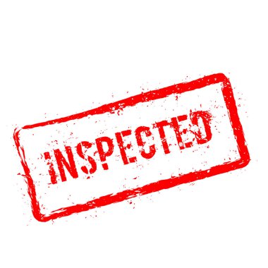 Beyaz arka plan üzerinde izole kırmızı lastik damgası kontrol