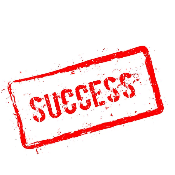 Başarı kırmızı damga beyaz arka plan üzerinde izole