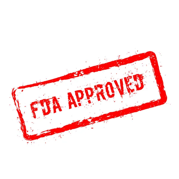 FDA затверджених червоний штамп ізольовані на білому тлі — стоковий вектор