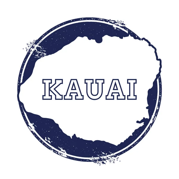 Kauai mapa vectorial Grunge sello de goma con el nombre y el mapa de la isla vector ilustración puede ser — Vector de stock