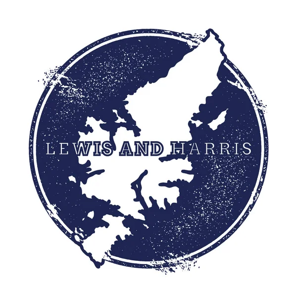 Lewis e Harris mapa vetorial Carimbo de borracha Grunge com o nome e mapa do vetor ilha —  Vetores de Stock