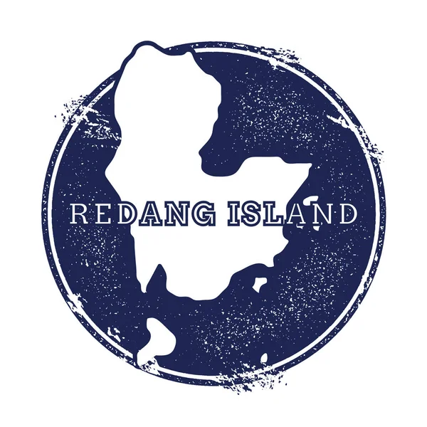 Redang Island mapa vectorial Grunge sello de goma con el nombre y el mapa de la isla vector ilustración — Vector de stock