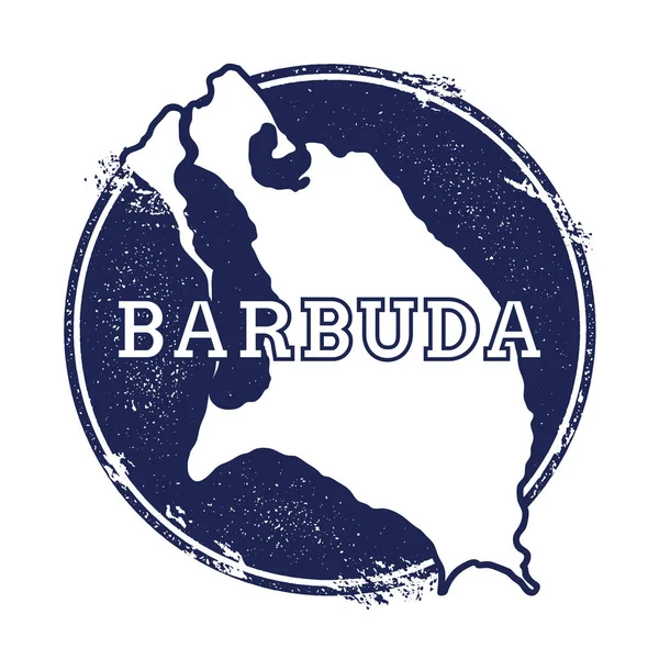 Mapa vetorial de Barbuda Carimbo de borracha Grunge com o nome e mapa da ilha ilustração vetorial Pode ser —  Vetores de Stock