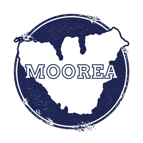 Moorea mapa vectorial Grunge sello de goma con el nombre y el mapa de la isla vector ilustración puede ser — Vector de stock