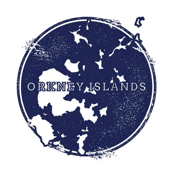 Mapa vectorial de las Islas Orcadas Sello de caucho grunge con el nombre y mapa de la ilustración vectorial de la isla — Vector de stock