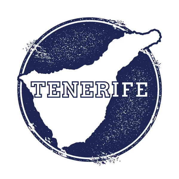 Tenerife vector mapa Grunge sello de goma con el nombre y el mapa de la isla vector ilustración Can — Vector de stock