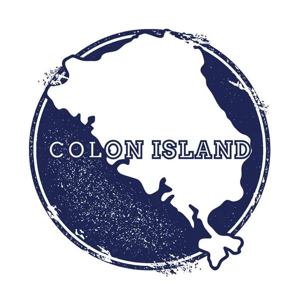 Mapa vectorial de Colon Island Sello de caucho grunge con el nombre y mapa de la ilustración vectorial de la isla — Vector de stock